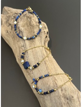 BRACELETS LAPIS ET PERLE...